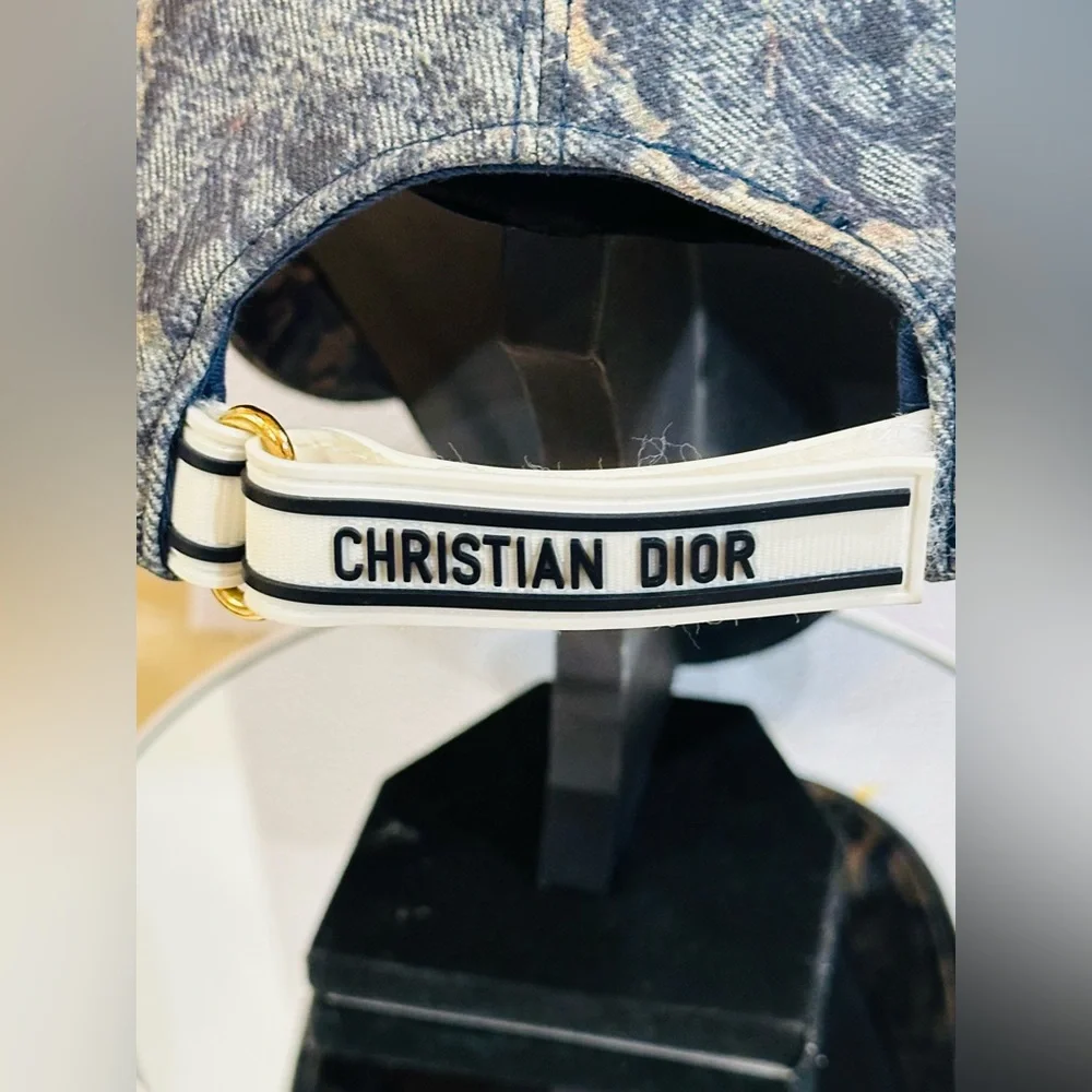 🔥 CHRISTIAN DIOR Toile De Jouy Cap Large 59-60 with COA